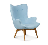 The Reggio Replica Wing Chair in Blue