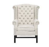 Jalet Wingback Chair in Light Grey Colour by Madesos